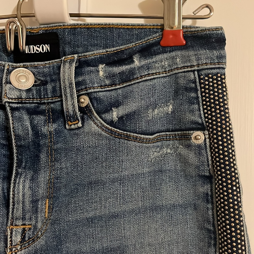Hudson Silver studded jeans